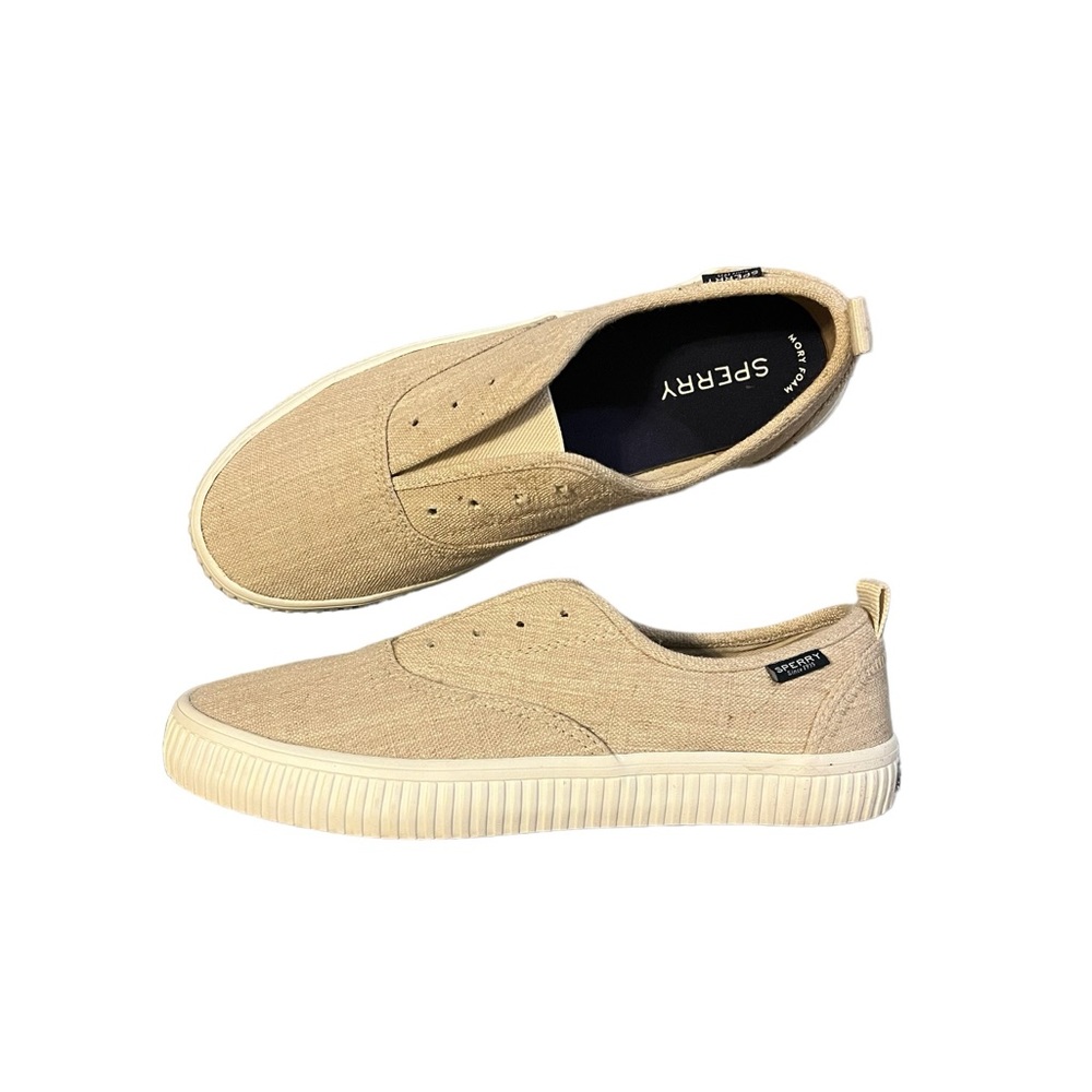 Sperry Crest Creeper CVO Tan Slip On Canvas Sneakers